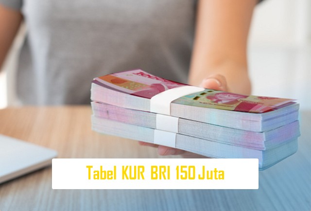 Tabel KUR BRI 150 Juta