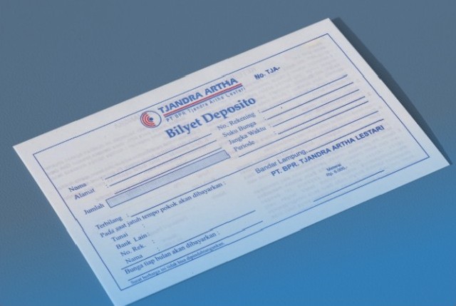 Bilyet Deposito BRI Hilang