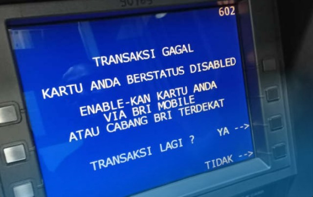 Cara Mengaktifkan Kartu ATM BRI yang Disable Lewat Mesin ATM Terbaru 1 Cara Mengaktifkan Kartu ATM BRI yang Disable Lewat Mesin ATM