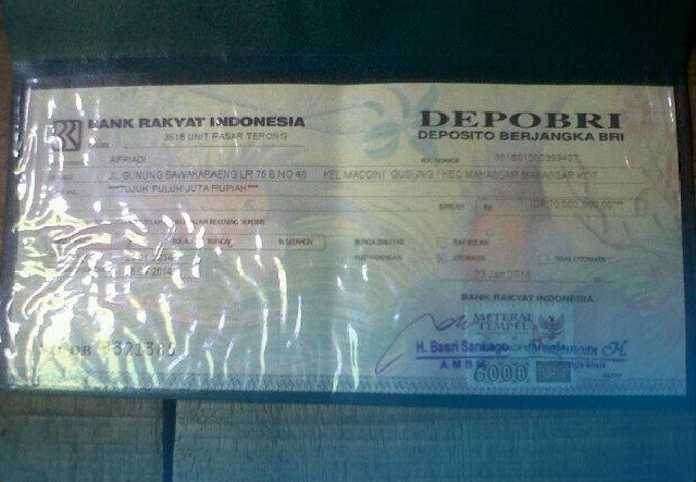 Deposito BRI 90 Juta Dapat Bunga Berapa